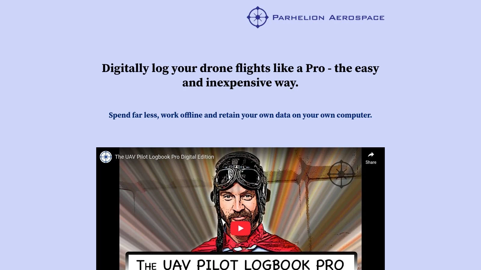 Parhelion Aerospace Digital Drone Logbook