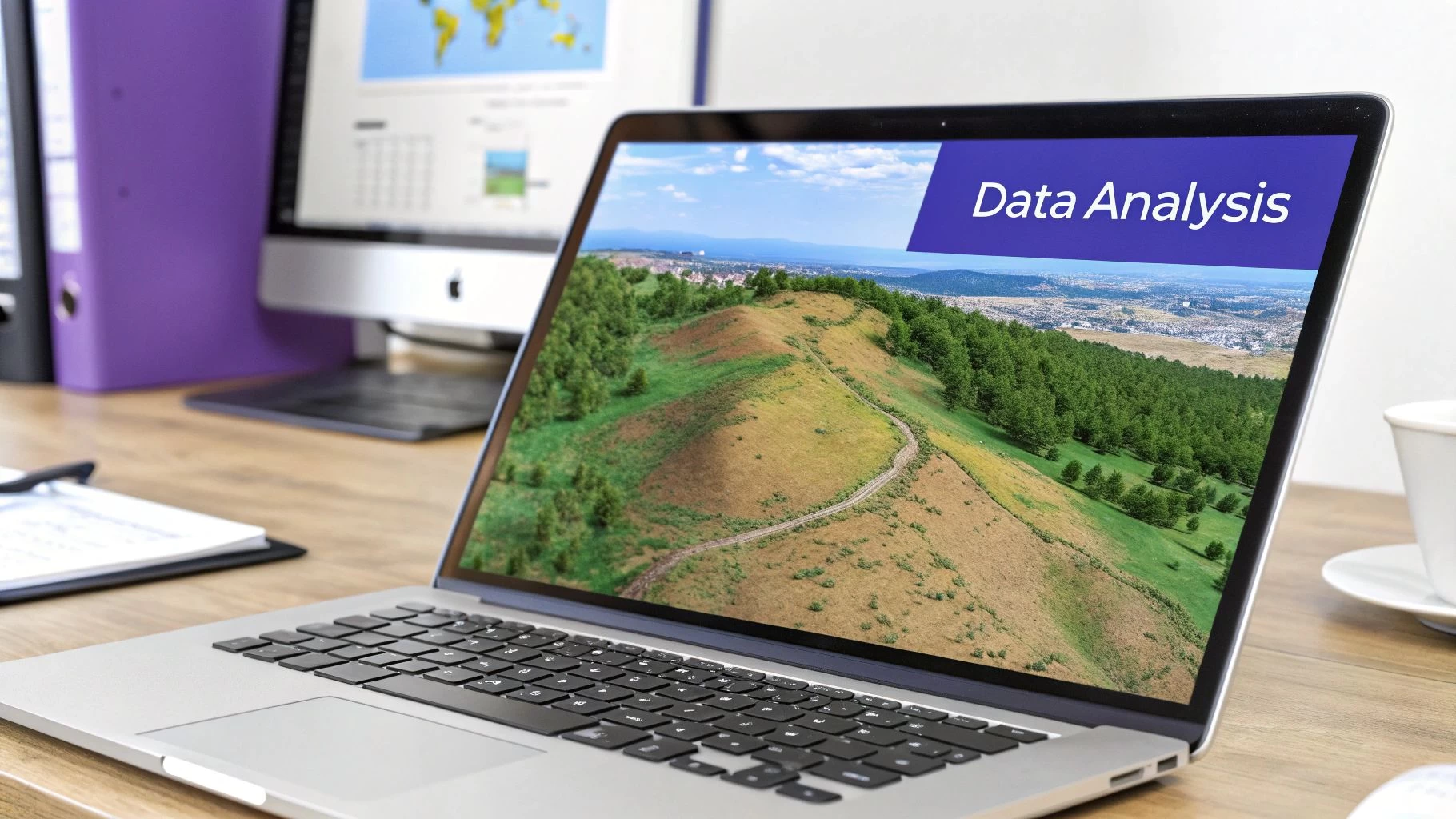A professionally rendered 3D model of a quarry site, created using DJI drone mapping data.