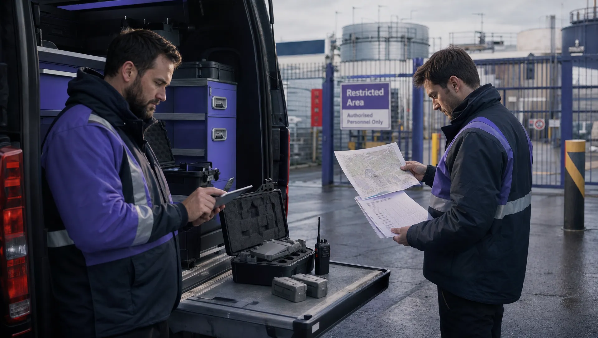 Drone Flying Guidelines for Working Near Critical Assets