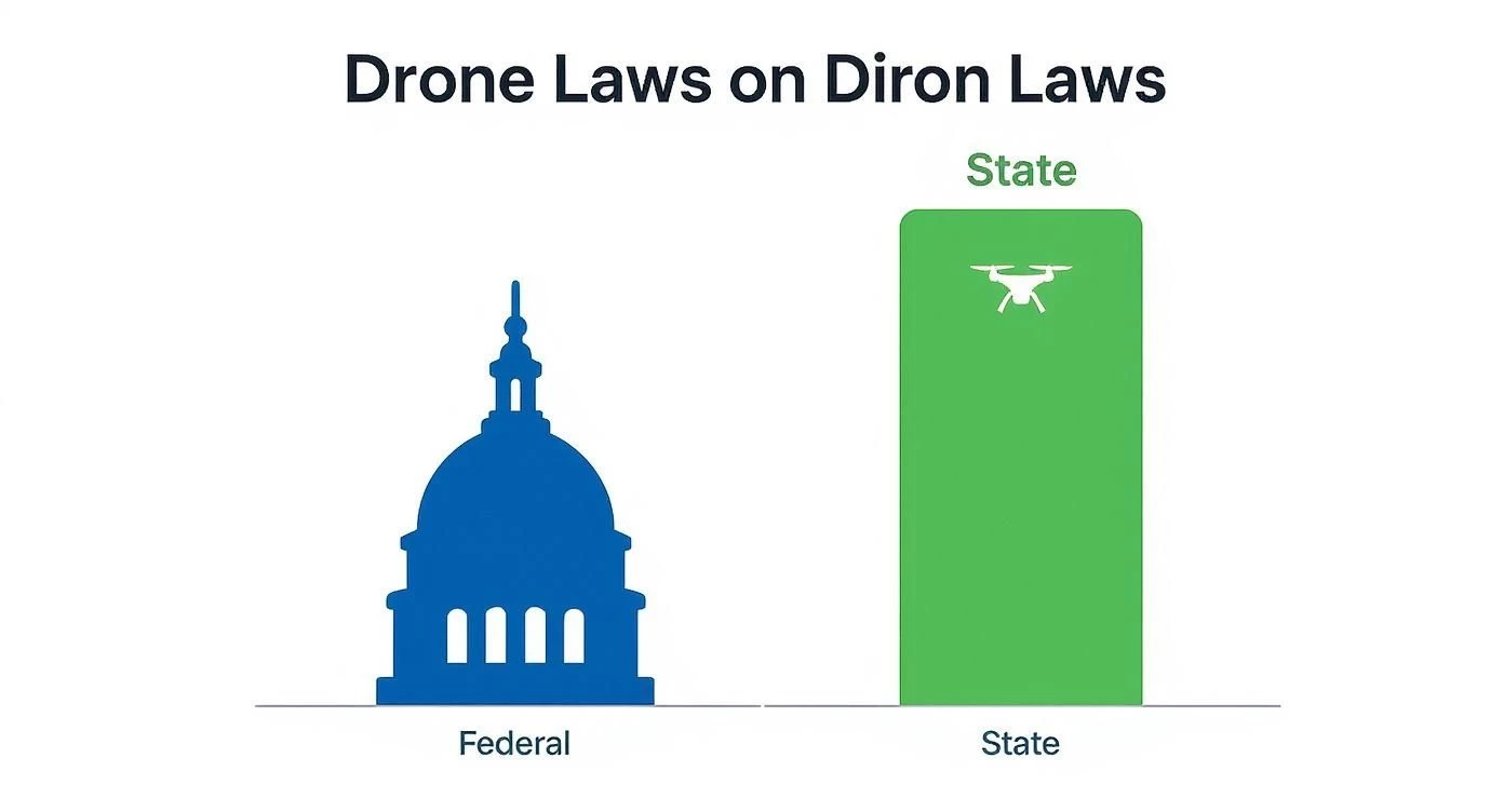 Infographic about drone laws by state