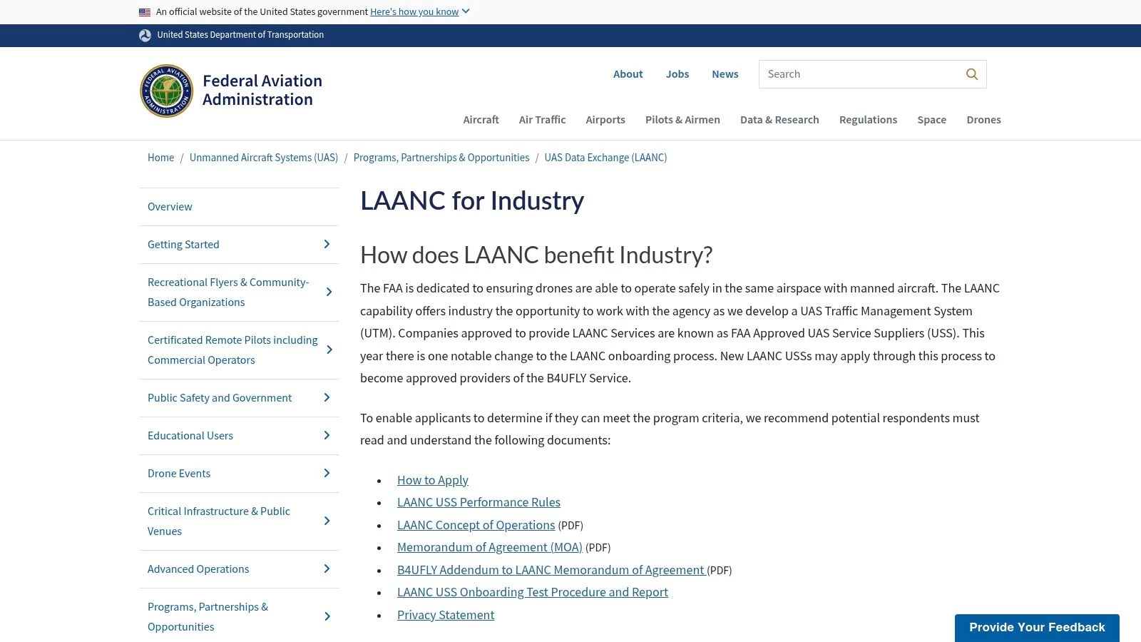LAANC System Map