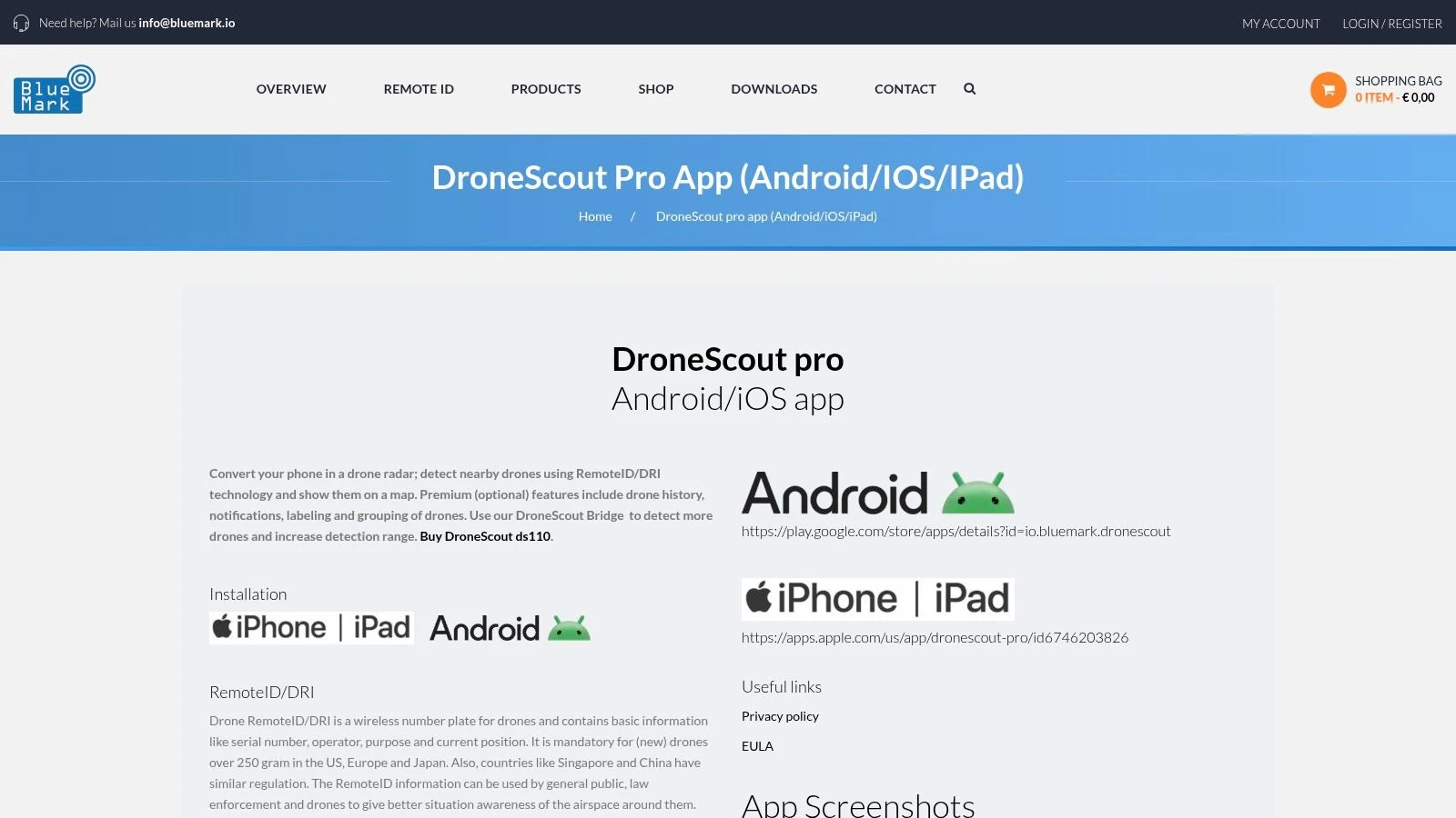 DroneScout Pro (Android, iOS)