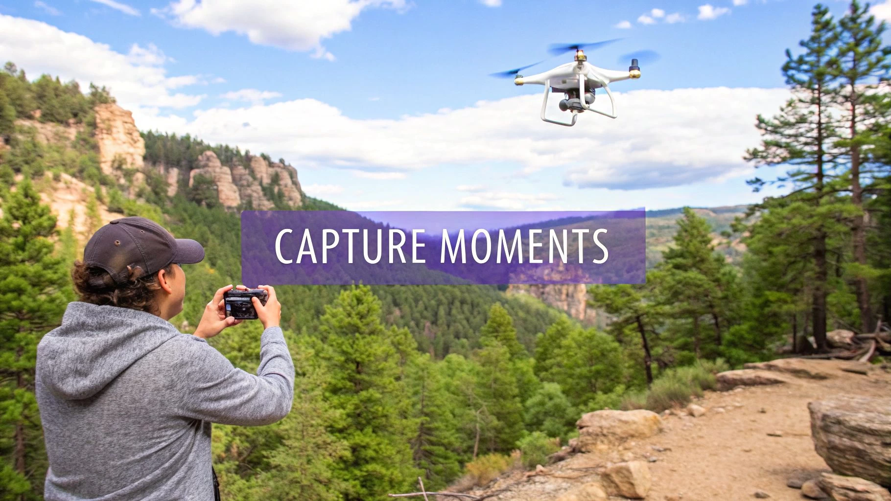 Drone Flying Over National Park