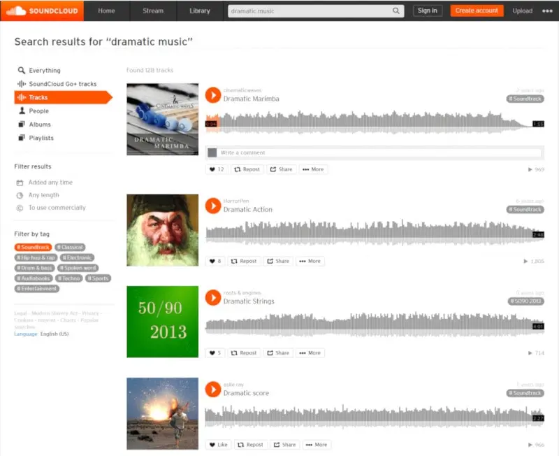 SoundCloud screenshot