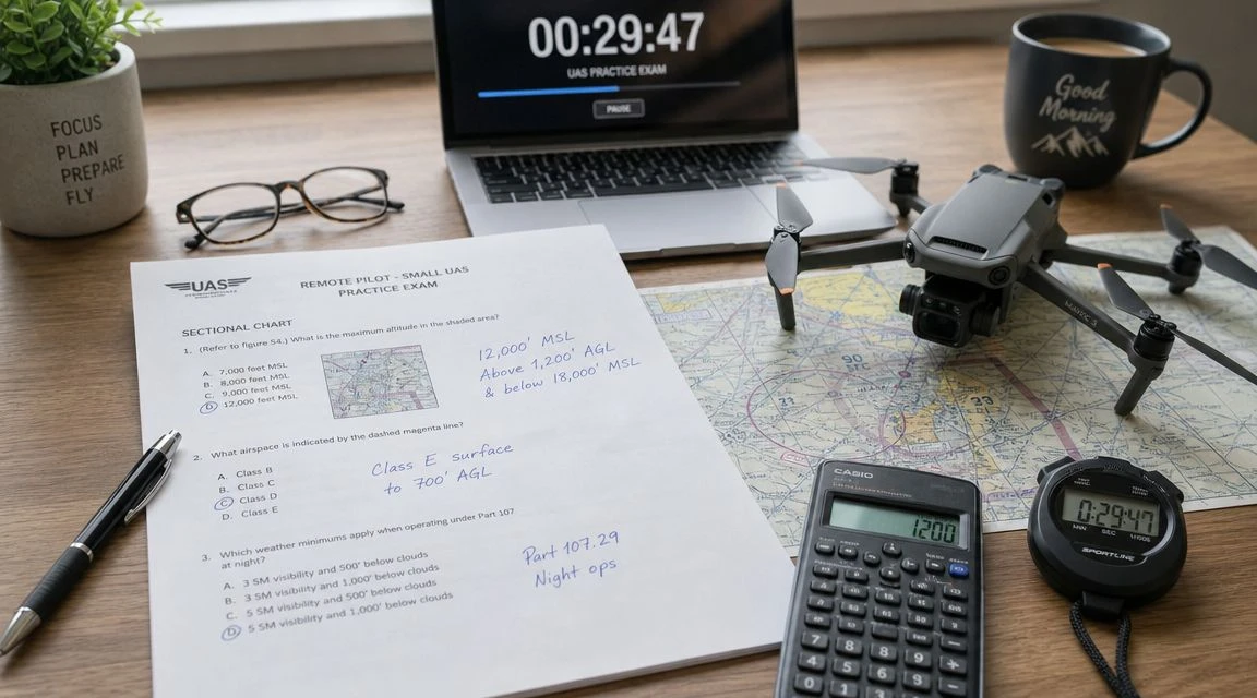 UAS Practice Exam: Your 2026 Part 107 Study Plan