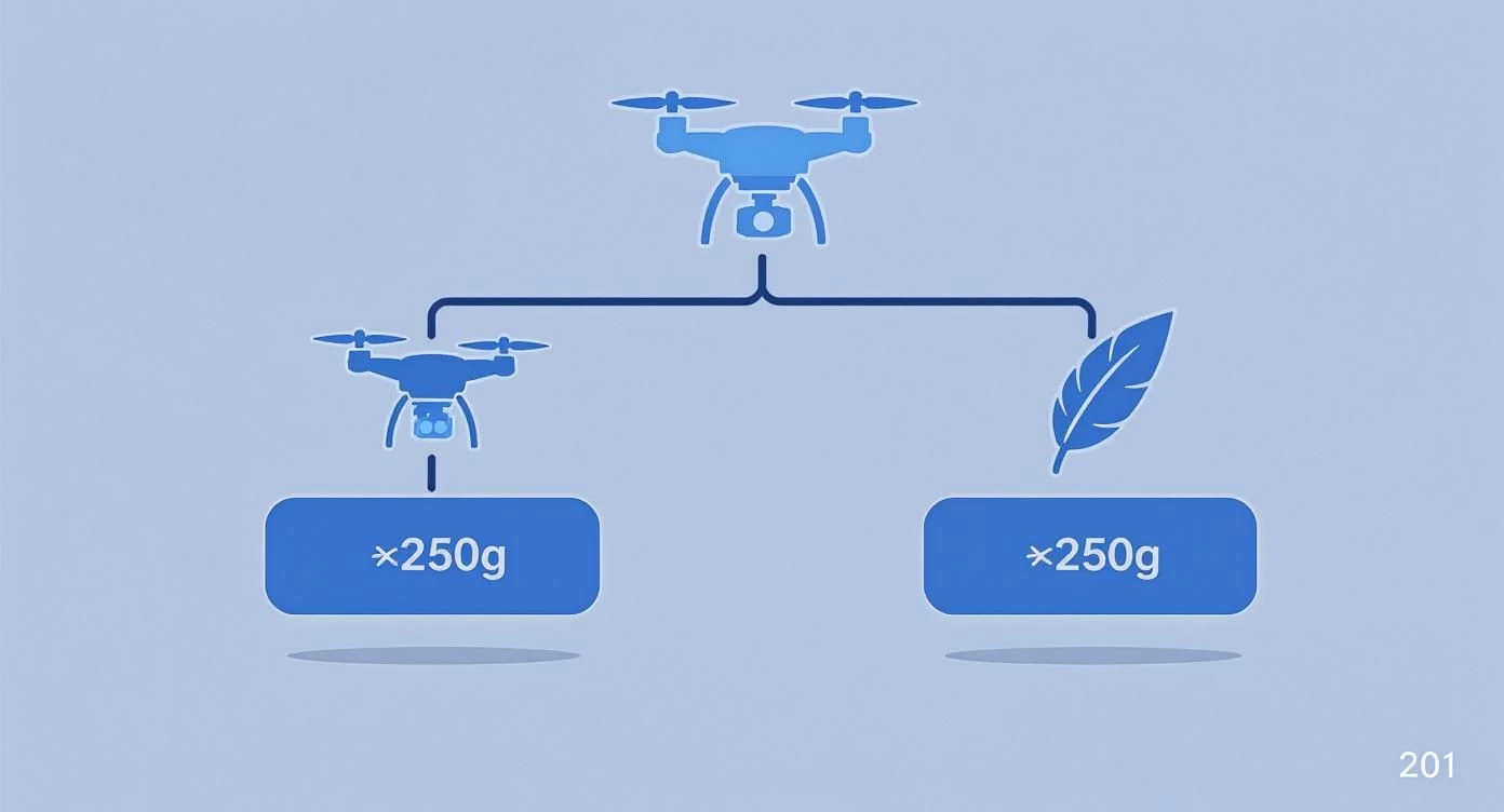 Infographic about what drones need to be registered