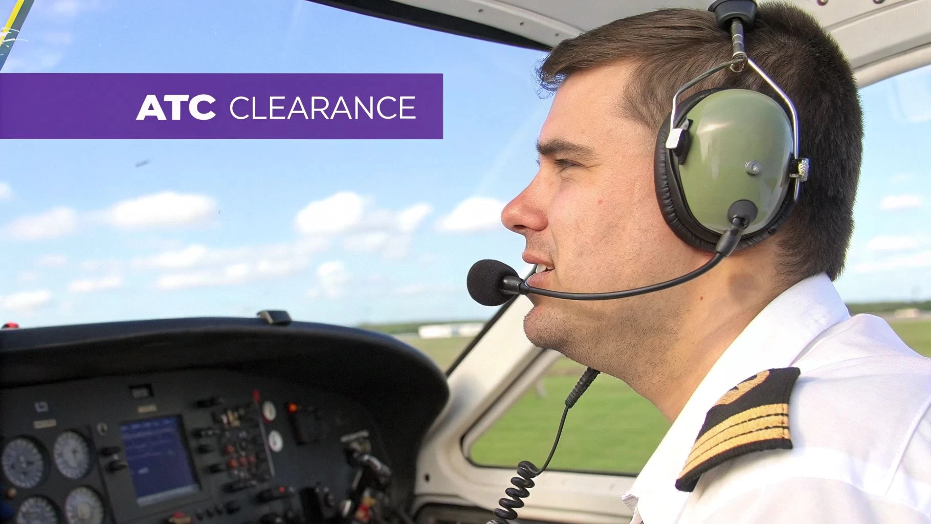 A drone pilot using a tablet to request flight authorization, showing a map with airspace data.
